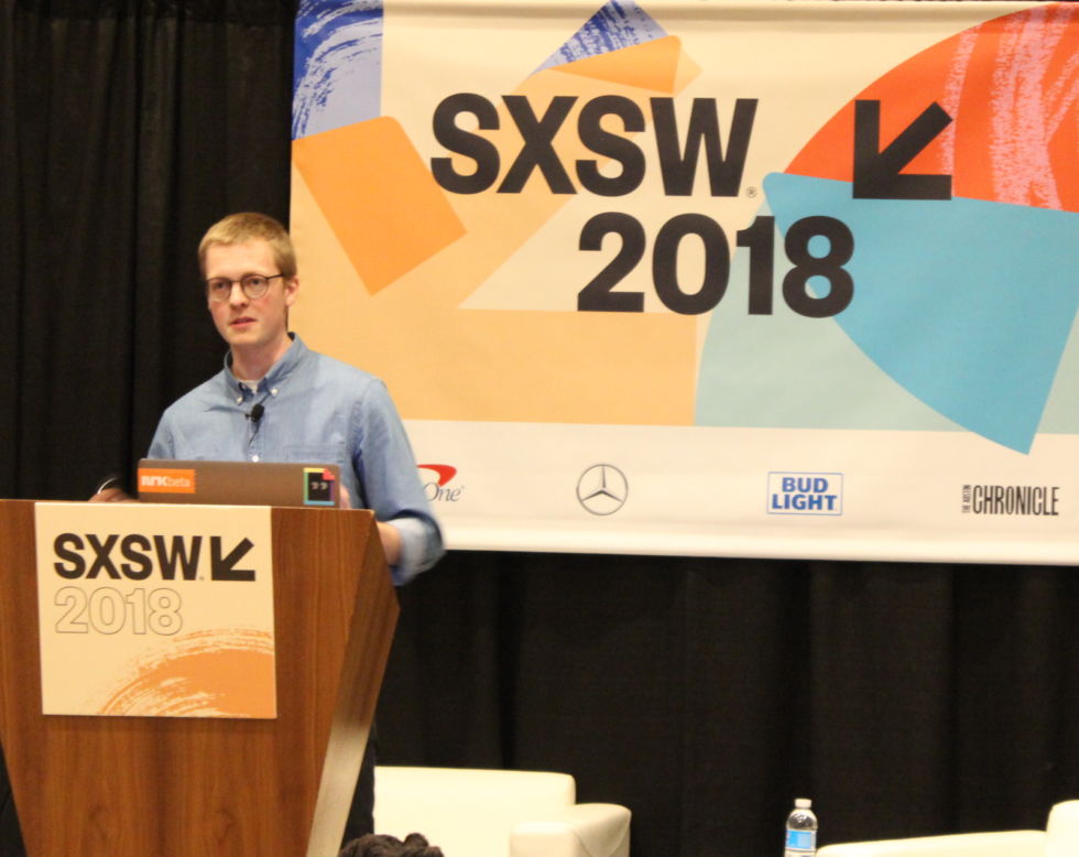 NRKbeta's Ståle Grut speaks at South By Southwest 2018.