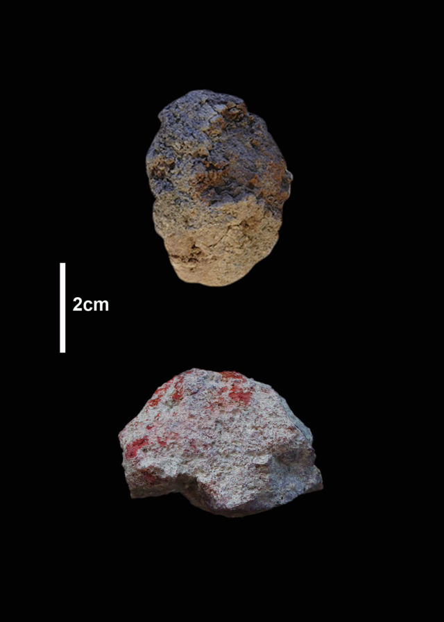 These chunks of rock were probably used to make brown and red pigment 300,000 years ago.