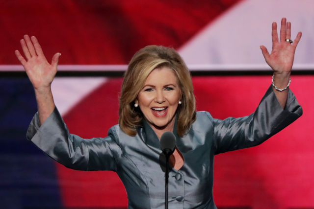 US Rep. Marsha Blackburn (R-Tenn.) delivers a speech at the Republican National Convention on July 21, 2016 in Cleveland, Ohio.