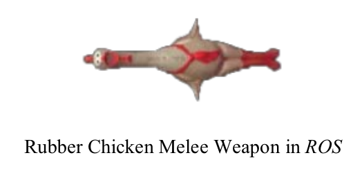 PUBG Corp goes so far as to say that any NetEase use of chickens, including this "rubber chicken melee weapon," is crossing a line because of references to the phrase "winner winner chicken dinner." That's brought up in a larger case of many similarities between the games, but in isolation, it's hard to tell whether the rubber chicken point could stick.