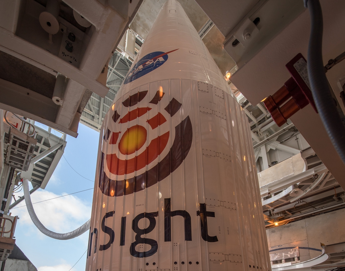 NASA's InSight spacecraft is attached to the Atlas V rocket.