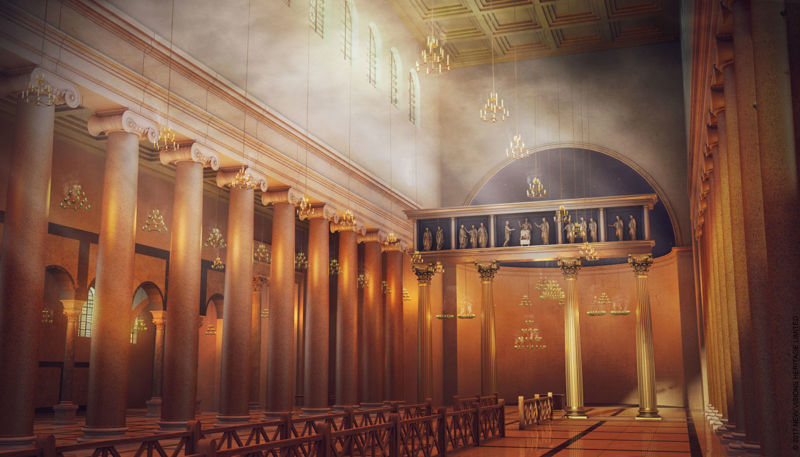 Digital reconstruction of the original basilica.