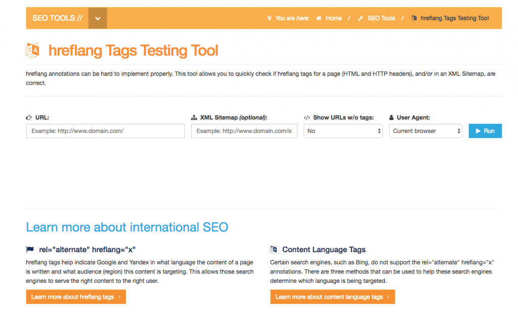 test hreflang tags free technical seo tools