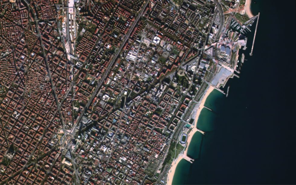 A Satellogic image of Barcelona, Spain.