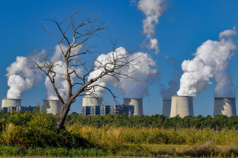 Cooling towers at German coal plants