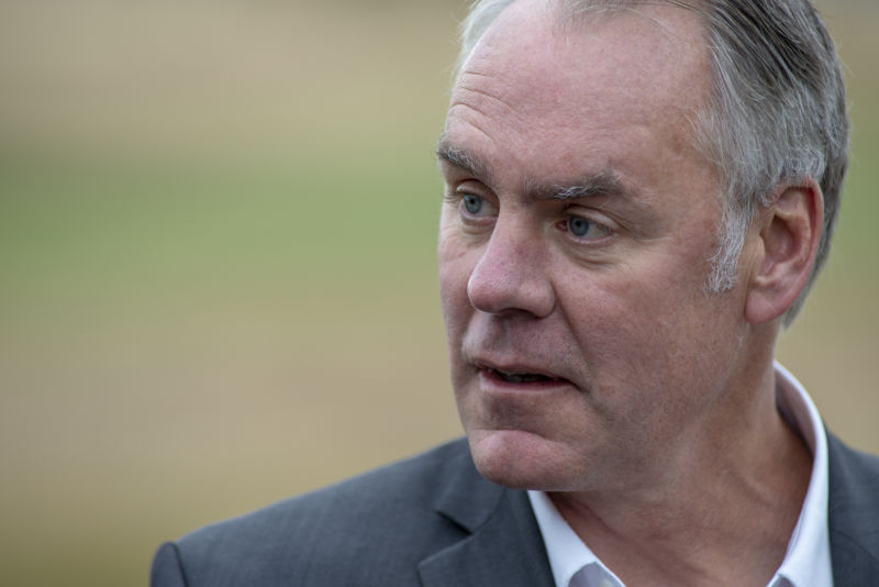 Interior secretary turned blockchain booster Ryan Zinke.