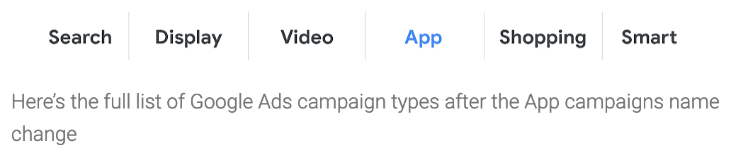 Google Ads&#8217; Universal App Campaigns Are Now Just &#8216;App Campaigns&#8217;