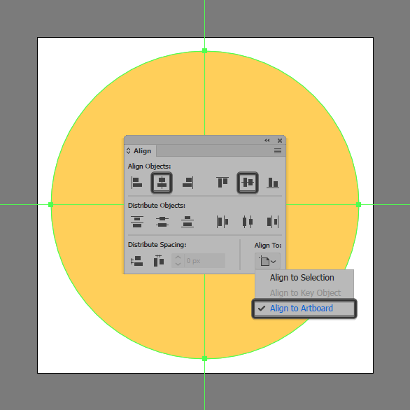 create and center align circle