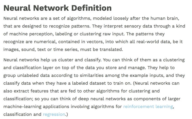 Neural Network Definition