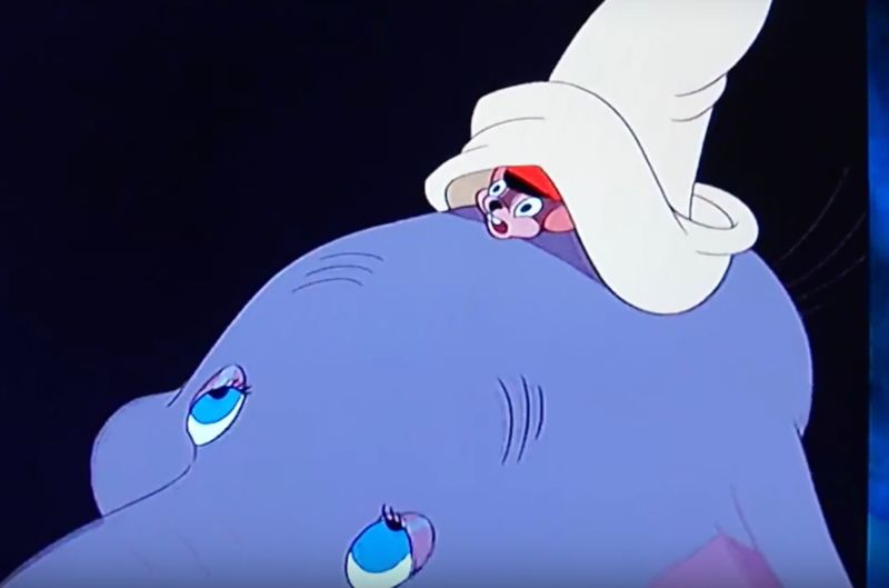 Dumbo and Timothy Q. Mouse hallucinate pink elephants on parade in a famous animated sequence from Disney's <em>Dumbo</em> (1941). Scientists have imaged neurons of mice under the influence of a hallucinogen for a new study.