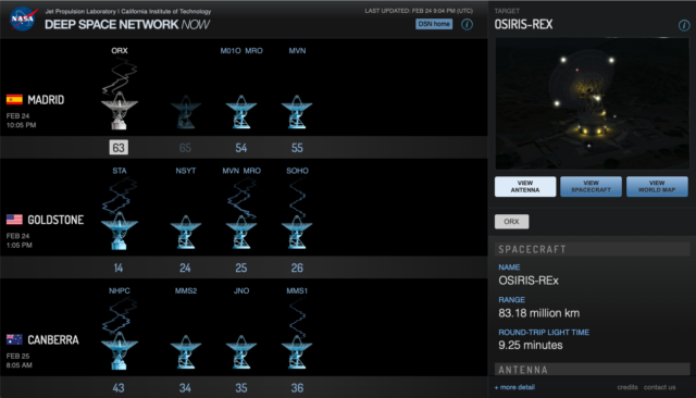 Just like your local ISP, NASA allows Internet users to check the <a href="https://eyes.nasa.gov/dsn/">real-time connectivity</a> between Earth and its various space explorers.