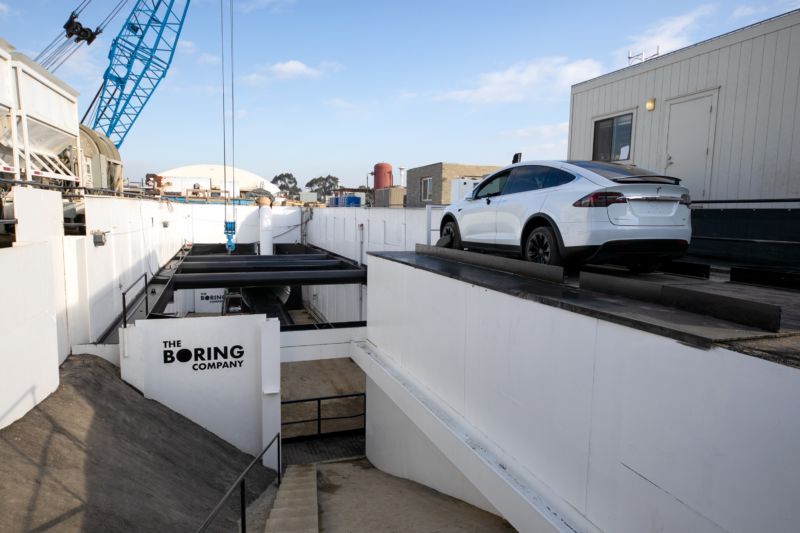 Boring company tunnel entrance