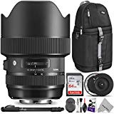 Sigma 14-24mm f/2.8 DG HSM Art Lens for Nikon F w/Sigma USB Dock & Advanced Photo and Travel Bundle