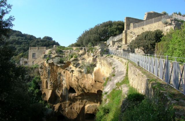 The terrace of the Temple of Apollo at Cumae.