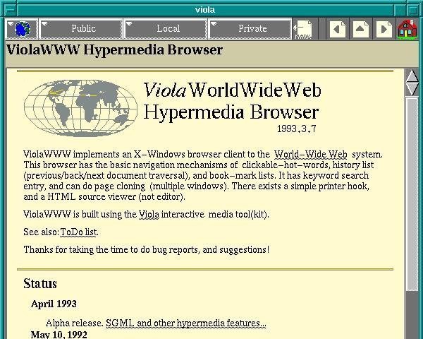 ViolaWWW Hypermedia Browser