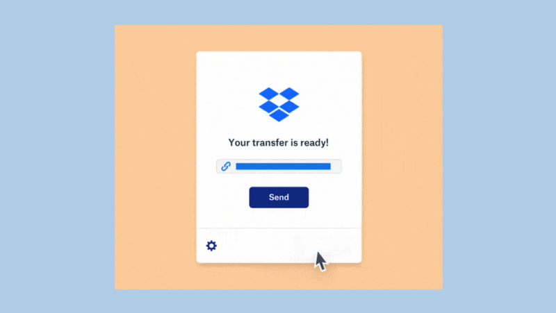 Screenshot of Dropbox Transfer