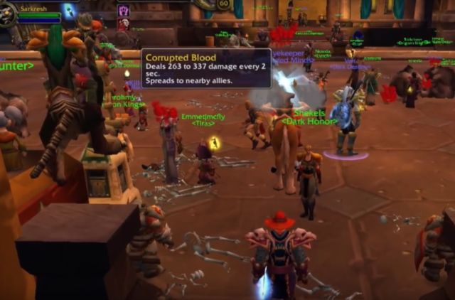 The 2005 Corrupted Blood incident in <em>World of Warcraft</em> attracted the interest of epidemiologists, who hoped to use the data to improve their models for how diseases spread.