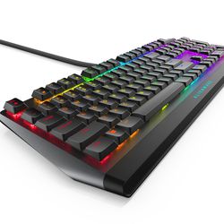 The Alienware 510K mechanical keyboard with RGB lighting and low-profile Cherry switches.