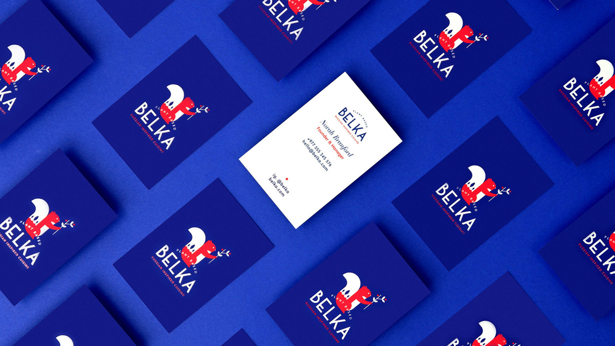 Cherry Bomb Studio Belka Restaurant Business Cards