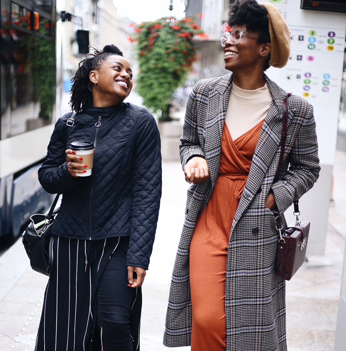 Seyi with a friend in New York