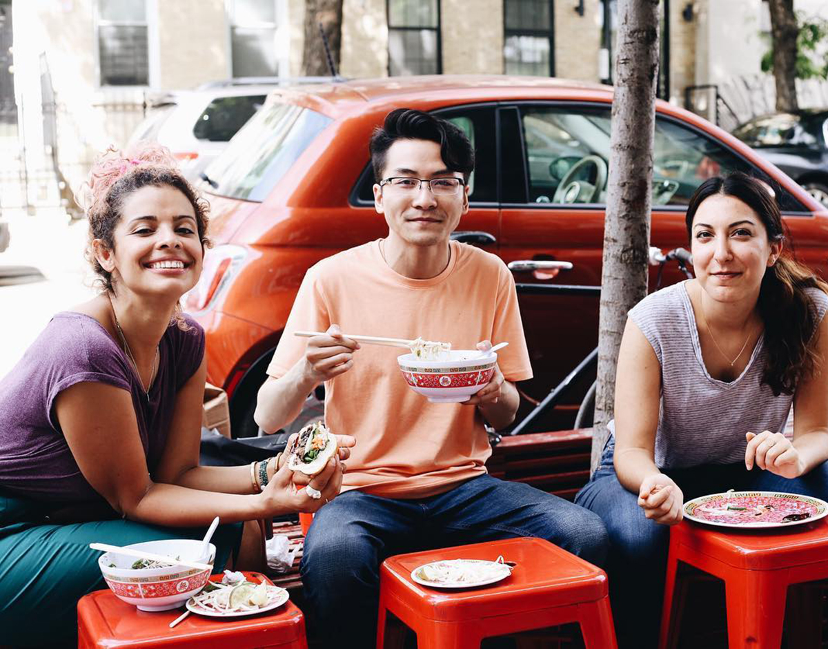 Lunch with classmates in New York