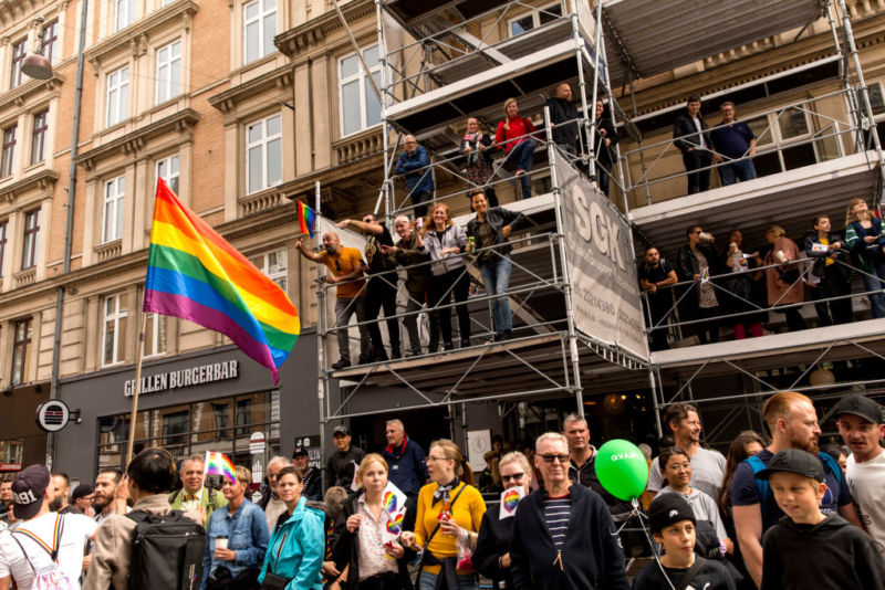 A scene from the Copenhagen Pride Parade.