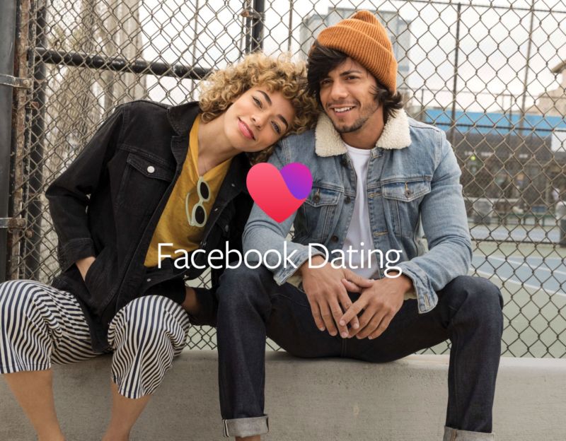 Promotional image for Facebook Dating app.