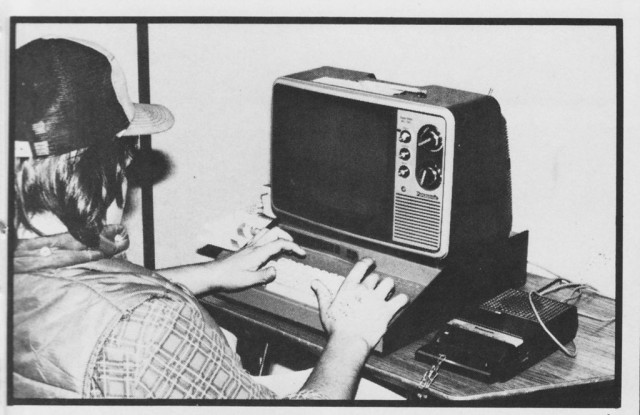 One of the Challenger 2Ps in use at the computer lab at Gateway High School in 1980. (Credit: 1981 Gateway Olympiad)