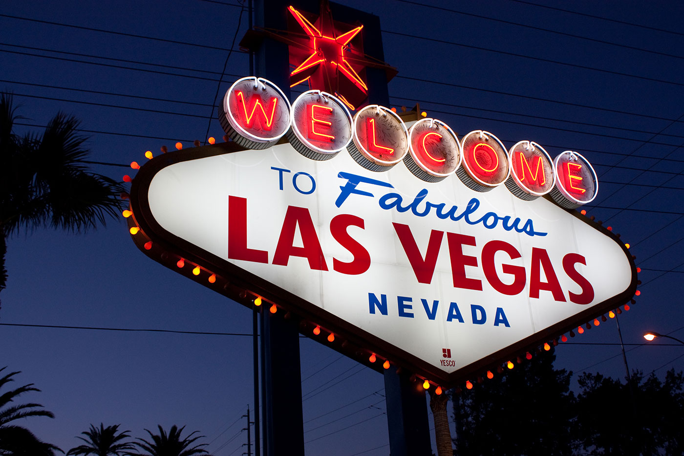 Las Vegas sign at night