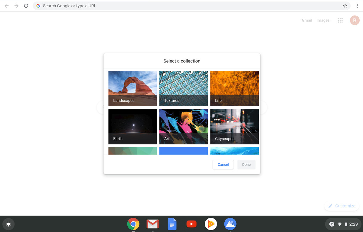 Customize Chromebook desktop