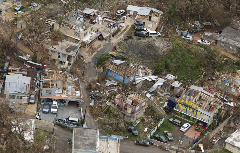 Image of damaged buildings