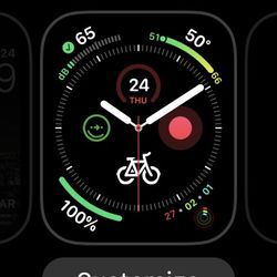 Tap on “Customize” to tweak your Watch face.