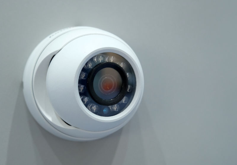  A surveillance camera on display in Hamburg, Germany, in January 2019. 