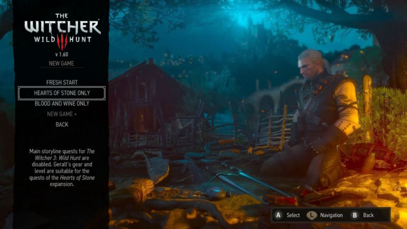 In good news, you can boot straight into expansion content when loading this version of <em>The Witcher 3</em>. I imagine more than a few fans of the game will use this Switch version to dive deeply into either or both of the expansions.