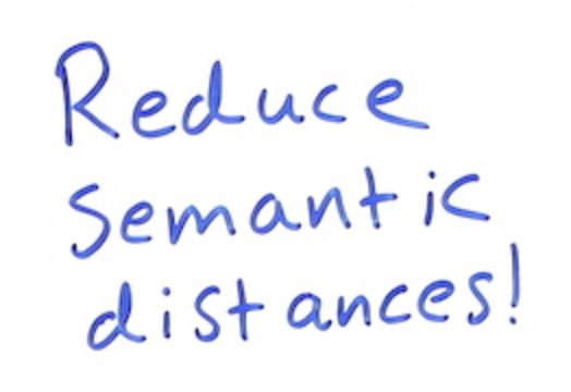 Reduce semantic distances!