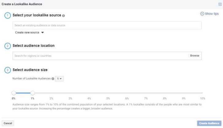 How to create a lookalike audience for paid social in Facebook