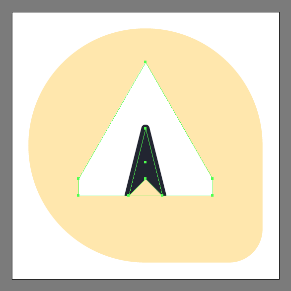 creating the plane shape for inbox send icon