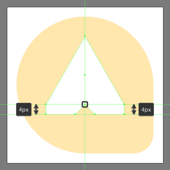 creating the plane shape for the inbox send icon