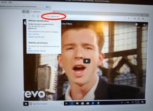 The same exploit used to Rickroll Github on Edge.