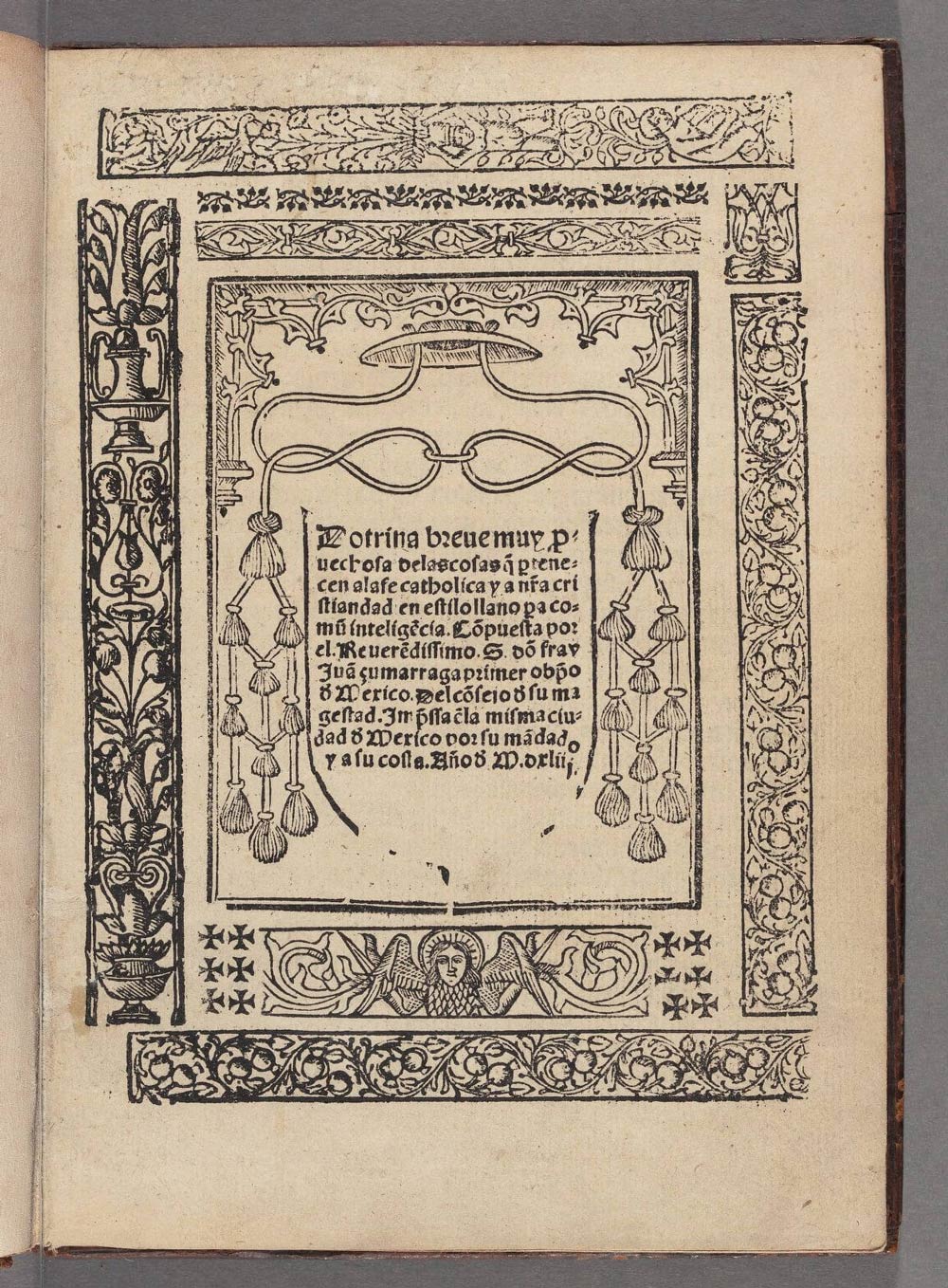 Doctrina breve, edition of 1544, printed in Mexico City. Image from Houghton Library, Uni of Harvard.