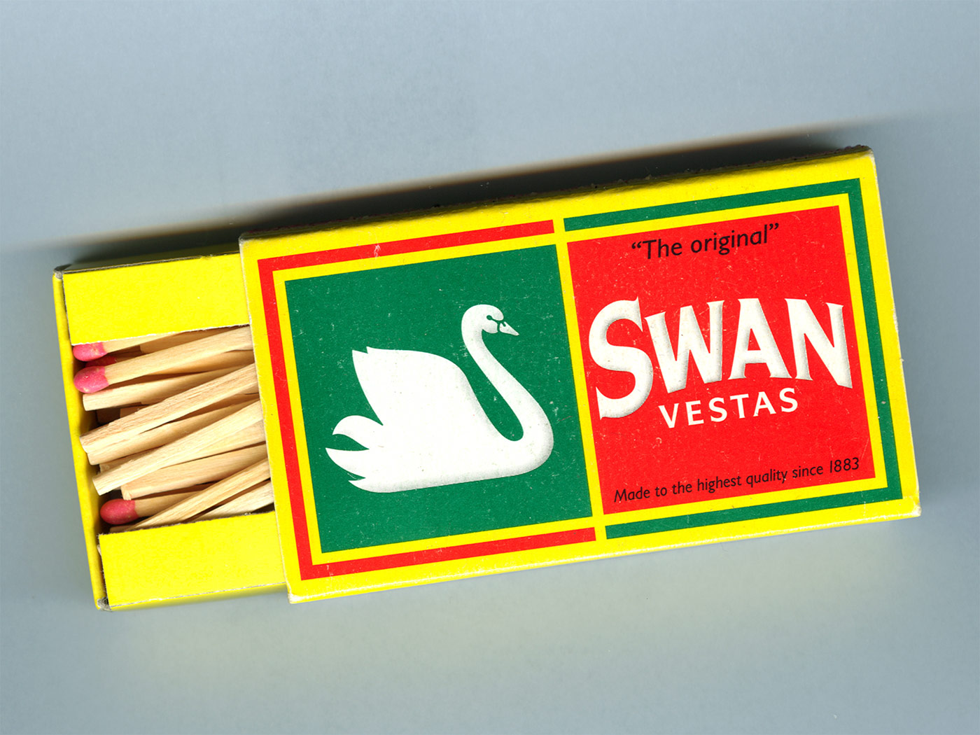 Swan Vestas matchbox packaging design