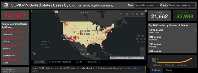 New COVID-19 dashboard just for the US offers rich, county-level data