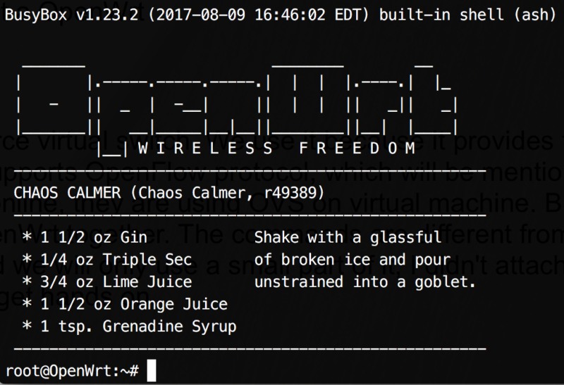 Screenshot of OpenWrt.