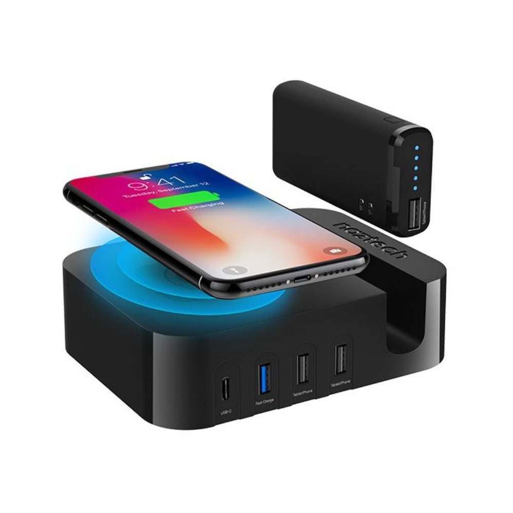 Naztech Ultimate Power Station: Qi Wireless + 5 USB + 4,000mAh Battery