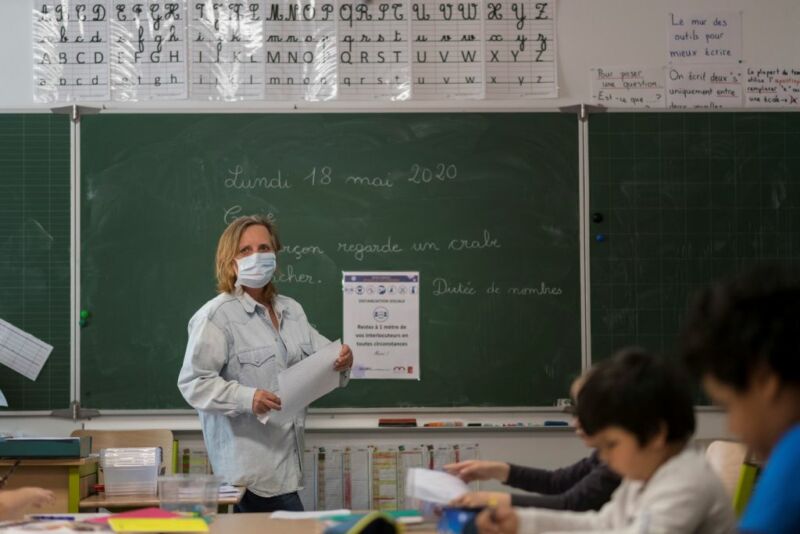 Classes have restarted in France following the lifting of restrictions.