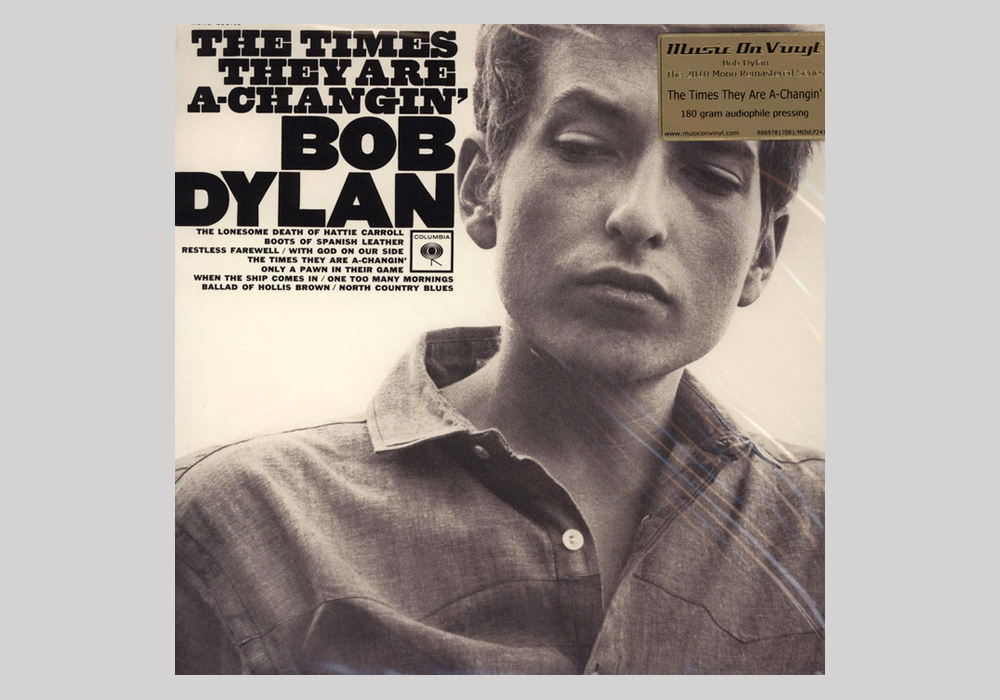 The Times They Are A-Changin'—Bob Dylan record sleeve (USA, 1964)