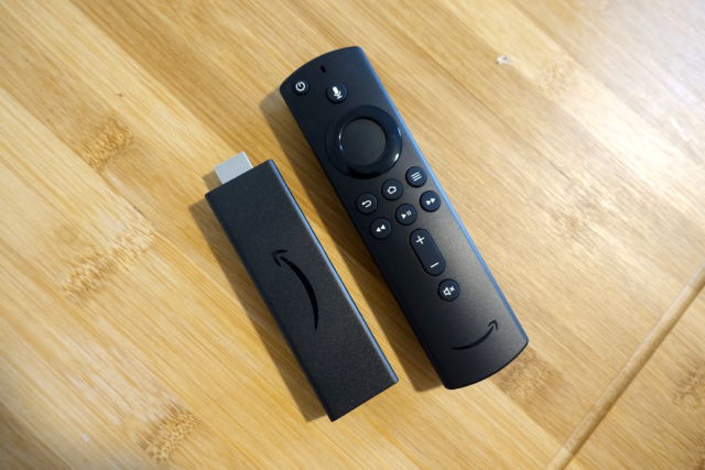 The Amazon Fire TV Stick 4K.