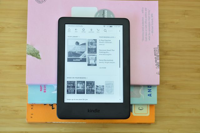 The Amazon Kindle ebook reader.