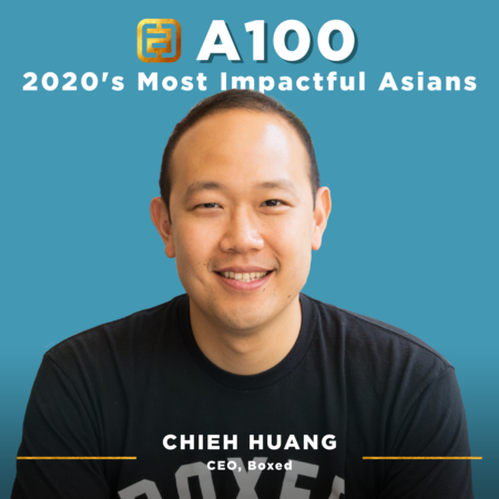 An A100 branded portrait of Chieh Huang